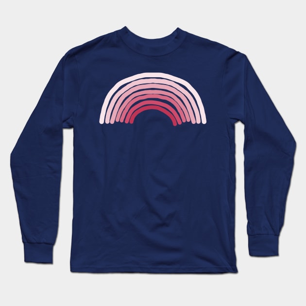 Viva Magenta Rainbow Pantone Color of the Year 2023 Long Sleeve T-Shirt by ellenhenryart